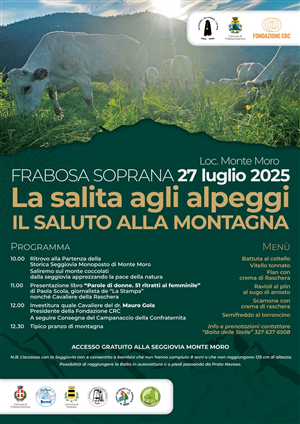 La Salita agli Alpeggi, Il Saluto alla Montagna - 27 luglio 2025